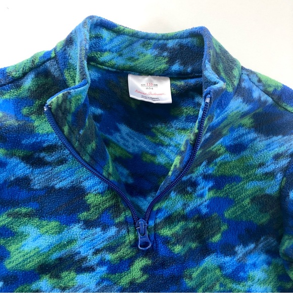 Hanna Andersson Blue Camo Half Zip Sweater Size 5/6 - Picture 4 of 7